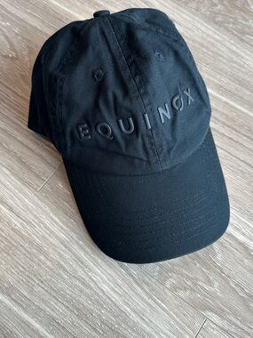 Equinox Black Embossed Logo Cap - Men